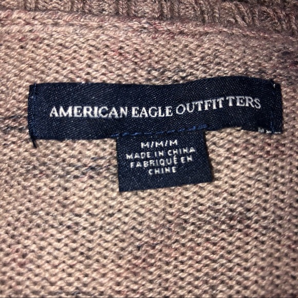 American Eagle Ombre Criss Cross Lace Up Sweater Size Medium Color Purple - Picture 7 of 8